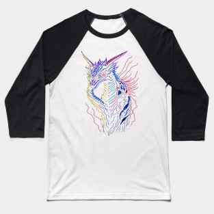 Edgy high tech dragon vector Baseball T-Shirt